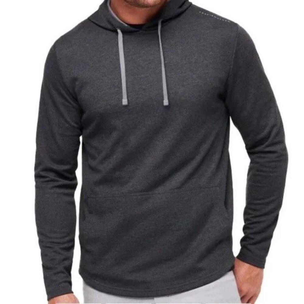 Travis Mathew Heater Upgraded Tech Hoodie Men's Size Medium Heather Black NEW!
